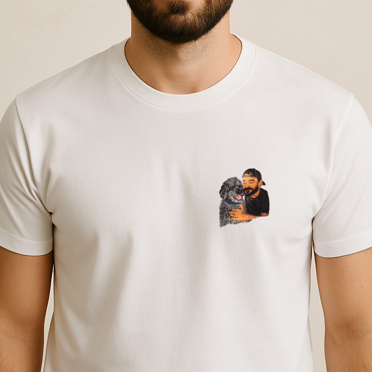 Men’s Best Friend Pet Embroidered T-shirt