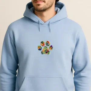 men's paw embroidery sweatshirt