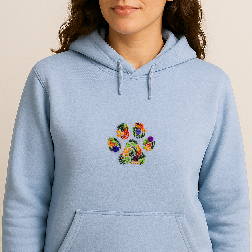 women's paw embroidery sweatshirt
