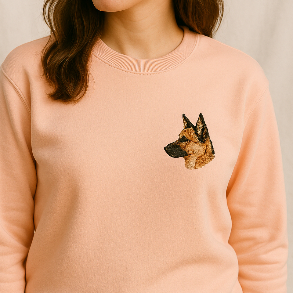 women’s pet embroidered sweatshirt
