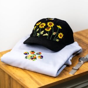 Sunflower Embroidered Cap