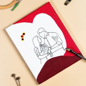 Couple Photograph Portrait on Canvas Variant on table